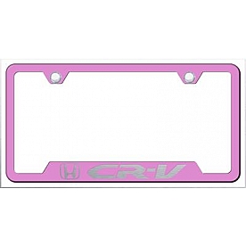 Automotive Gold License Plate Frame - Pink Stainless Steel - GFCRVEP
