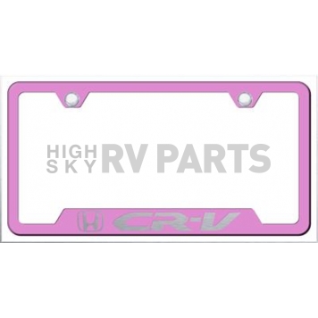 Automotive Gold License Plate Frame - Pink Stainless Steel - GFCRVEP