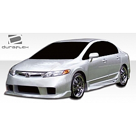 Extreme Dimensions Side Skirt - Primered Fiberglass Reinforced Plastic Black Set of 2 - 104933