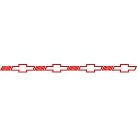 Trimbrite Pinstripe Tape - Single Bowtie Stripe  Red - R65161