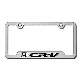Automotive Gold License Plate Frame - Silver Stainless Steel - GFCRVES