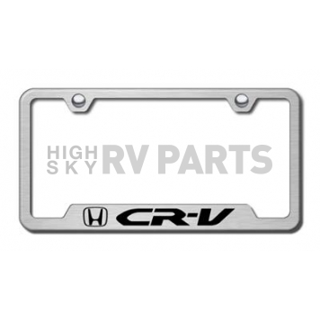 Automotive Gold License Plate Frame - Silver Stainless Steel - GFCRVES