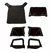 Rugged Ridge Soft Top - Black Diamond Standard Top Sailcloth Fabric - 1375835