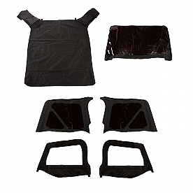 Rugged Ridge Soft Top - Black Diamond Standard Top Sailcloth Fabric - 1375835