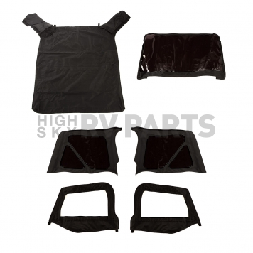 Rugged Ridge Soft Top - Black Diamond Standard Top Sailcloth Fabric - 1375835