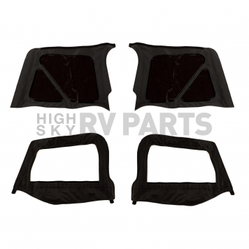 Rugged Ridge Soft Top - Black Diamond Standard Top Sailcloth Fabric - 1375835-3