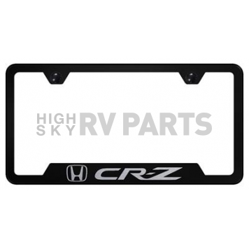 Automotive Gold License Plate Frame - Black Stainless Steel - GFCRZEB