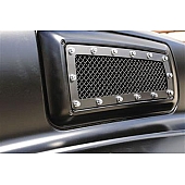 T-Rex Truck Products Hood Vent - Black Rectangular Stainless Steel Single - 6710841