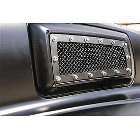 T-Rex Truck Products Hood Vent - Black Rectangular Stainless Steel Single - 6710841
