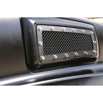 T-Rex Truck Products Hood Vent - Black Rectangular Stainless Steel Single - 6710841