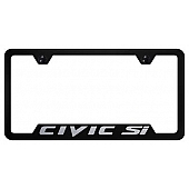 Automotive Gold License Plate Frame - Black Stainless Steel - GFCSIEB