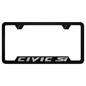 Automotive Gold License Plate Frame - Black Stainless Steel - GFCSIEB