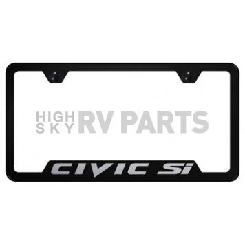 Automotive Gold License Plate Frame - Black Stainless Steel - GFCSIEB