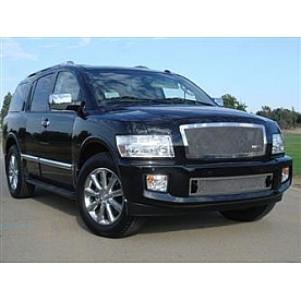 T-Rex Truck Products Grille Insert - Mesh Rectangular Polished Stainless Steel - 54791
