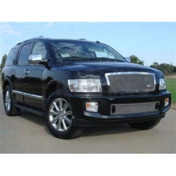 T-Rex Truck Products Grille Insert - Mesh Rectangular Polished Stainless Steel - 54791