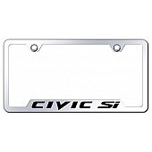 Automotive Gold License Plate Frame - Silver Stainless Steel - GFCSIEC