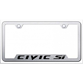 Automotive Gold License Plate Frame - Silver Stainless Steel - GFCSIES
