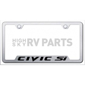 Automotive Gold License Plate Frame - Silver Stainless Steel - GFCSIES