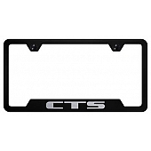 Automotive Gold License Plate Frame - Black Stainless Steel - GFCTSEB
