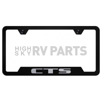 Automotive Gold License Plate Frame - Black Stainless Steel - GFCTSEB