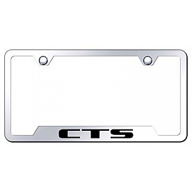 Automotive Gold License Plate Frame - Silver Stainless Steel - GFCTSEC