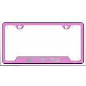 Automotive Gold License Plate Frame - Pink Stainless Steel - GFCTSEP