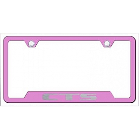 Automotive Gold License Plate Frame - Pink Stainless Steel - GFCTSEP