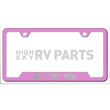 Automotive Gold License Plate Frame - Pink Stainless Steel - GFCTSEP