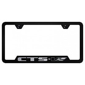 Automotive Gold License Plate Frame - Black Stainless Steel - GFCTSVEB