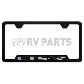 Automotive Gold License Plate Frame - Black Stainless Steel - GFCTSVEB