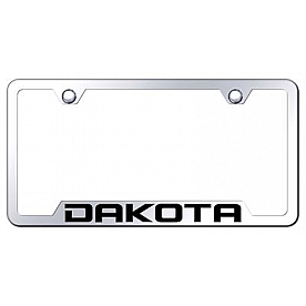 Automotive Gold License Plate Frame - Silver Stainless Steel - GFDAKEC