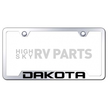 Automotive Gold License Plate Frame - Silver Stainless Steel - GFDAKEC