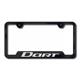 Automotive Gold License Plate Frame - Black Stainless Steel - GFDARTEB