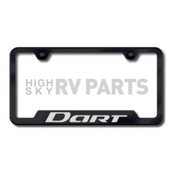 Automotive Gold License Plate Frame - Black Stainless Steel - GFDARTEB