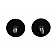 Kentrol Windshield Bump Stop - Stainless Steel Black Set Of 2 - 50510