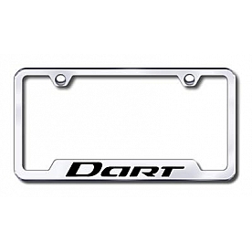 Automotive Gold License Plate Frame - Silver Stainless Steel - GFDARTEC