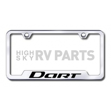 Automotive Gold License Plate Frame - Silver Stainless Steel - GFDARTEC