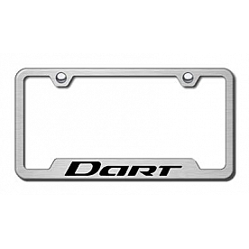 Automotive Gold License Plate Frame - Silver Stainless Steel - GFDARTES
