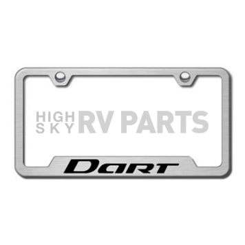 Automotive Gold License Plate Frame - Silver Stainless Steel - GFDARTES