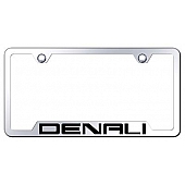 Automotive Gold License Plate Frame - Silver Stainless Steel - GFDENEC