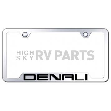 Automotive Gold License Plate Frame - Silver Stainless Steel - GFDENEC