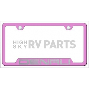 Automotive Gold License Plate Frame - Pink Stainless Steel - GFDENEP