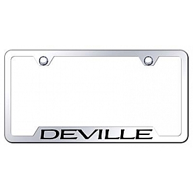 Automotive Gold License Plate Frame - Silver Stainless Steel - GFDEVEC