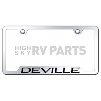 Automotive Gold License Plate Frame - Silver Stainless Steel - GFDEVEC
