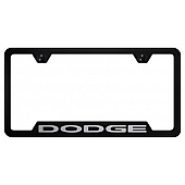 Automotive Gold License Plate Frame - Black Stainless Steel - GFDODEB