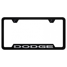 Automotive Gold License Plate Frame - Black Stainless Steel - GFDODEB