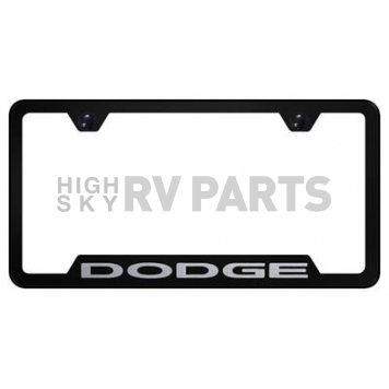 Automotive Gold License Plate Frame - Black Stainless Steel - GFDODEB