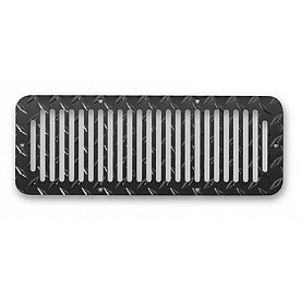 Warrior Products Hood Vent - Black Rectangular Aluminum Single - 90470PC