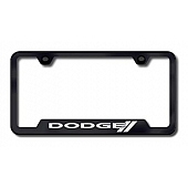 Automotive Gold License Plate Frame - Black Stainless Steel - GFDODSEB