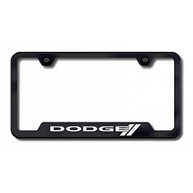 Automotive Gold License Plate Frame - Black Stainless Steel - GFDODSEB